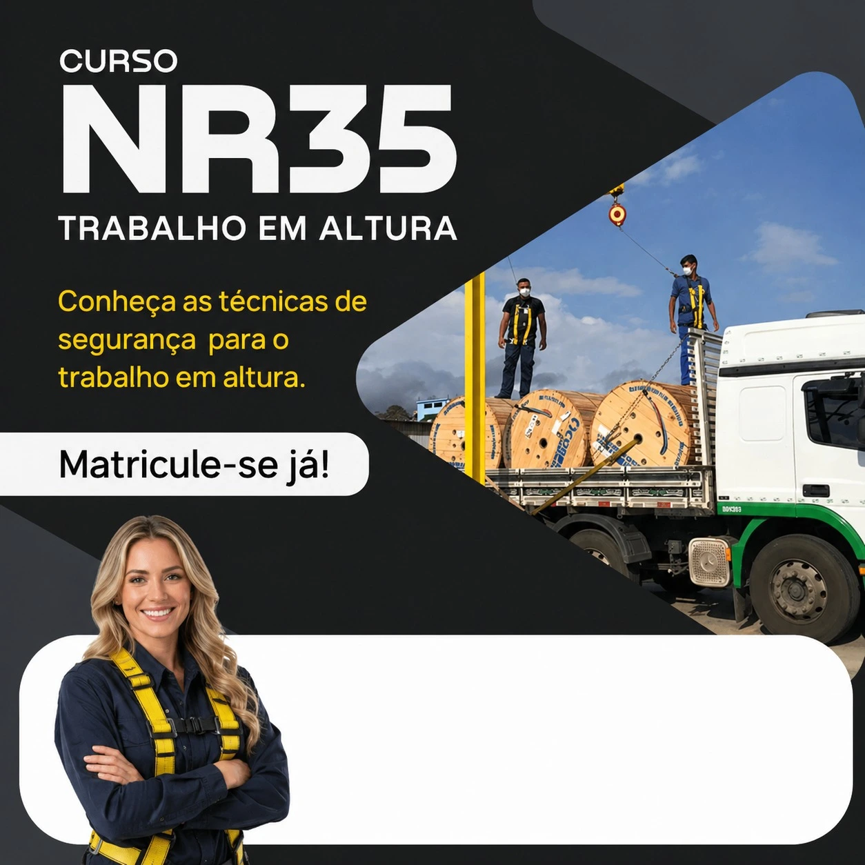 Capa quadrada do curso: NR35 trabalho em altura